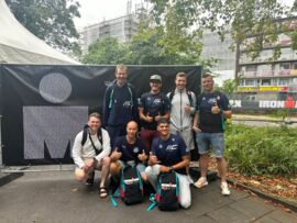 7 der 18 DSV98er Starter - Florian, Hendrik, Pascal Lips, Pascal Schmeel, (v.unten links) - Jan Schmitz, Markus & Oli
