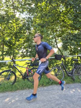 Lars auf der Laufstrecke.....