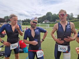 Im Ziel - Lars, Manni und Florian