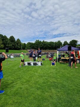 ELE-Triathlon - Manni auf dem Treppchen