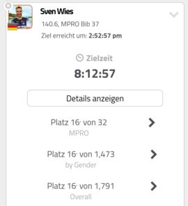 Neue Bestzeit - 8:12 h
