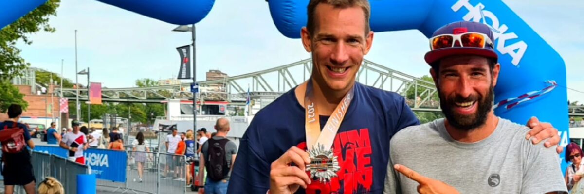 Florian Kaiser Ironman Frankfurt 2021 mit Sven Wies